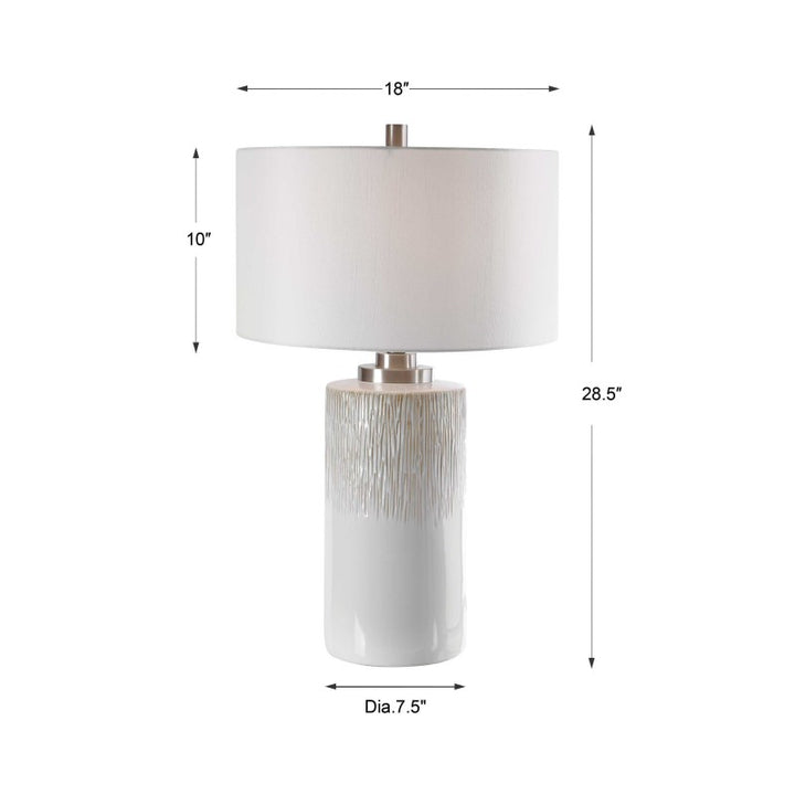 Georgios - Cylinder Table Lamp - White