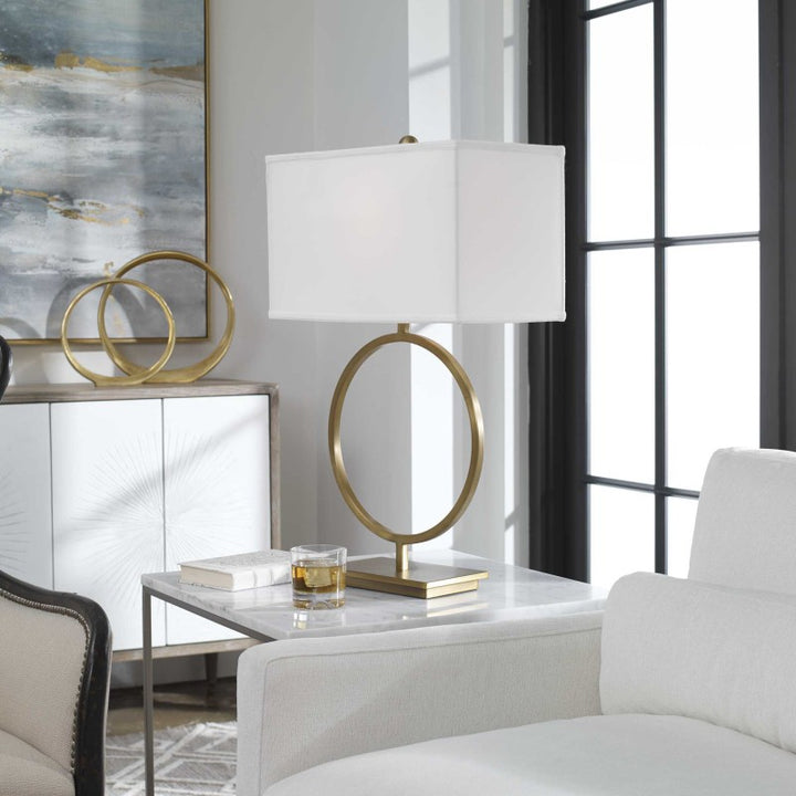 Duara - Circle Table Lamp - Gold