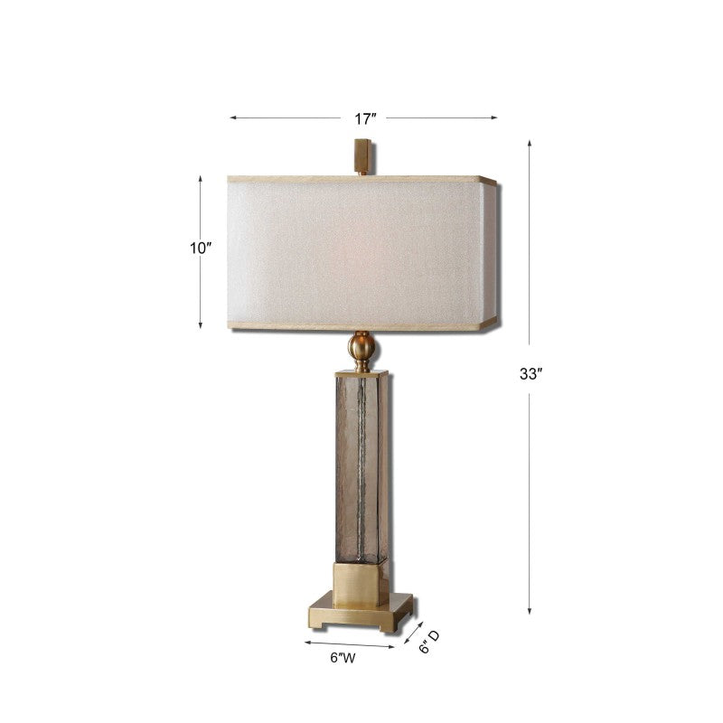 Caecilia - Glass Table Lamp - Amber