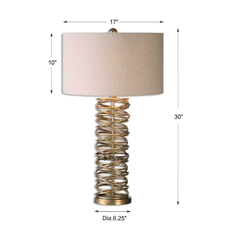 Amarey - Metal Ring Table Lamp - Gold