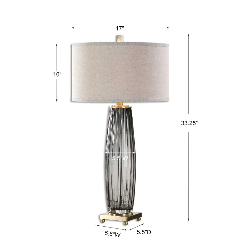 Vilminore - Glass Table Lamp - Gray