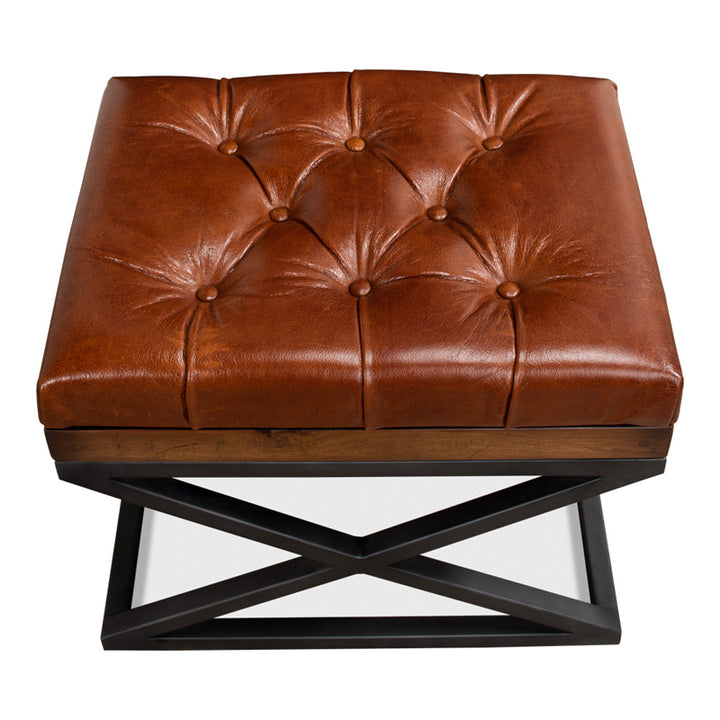 *Leather Cushion Bench