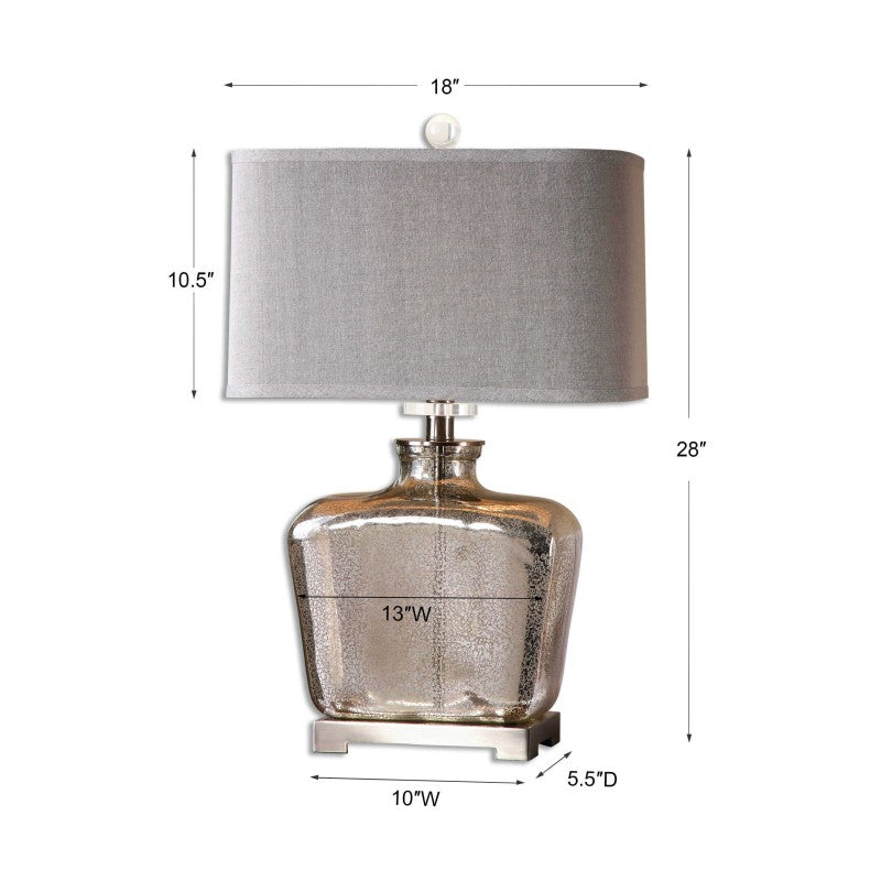 Molinara - Glass Table Lamp - Mercury