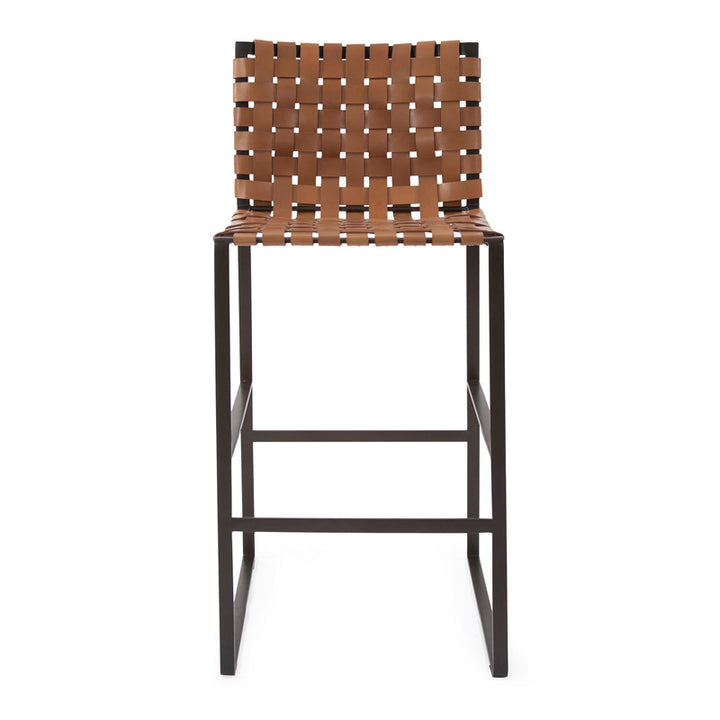 Woven Leather Chairs Barstool