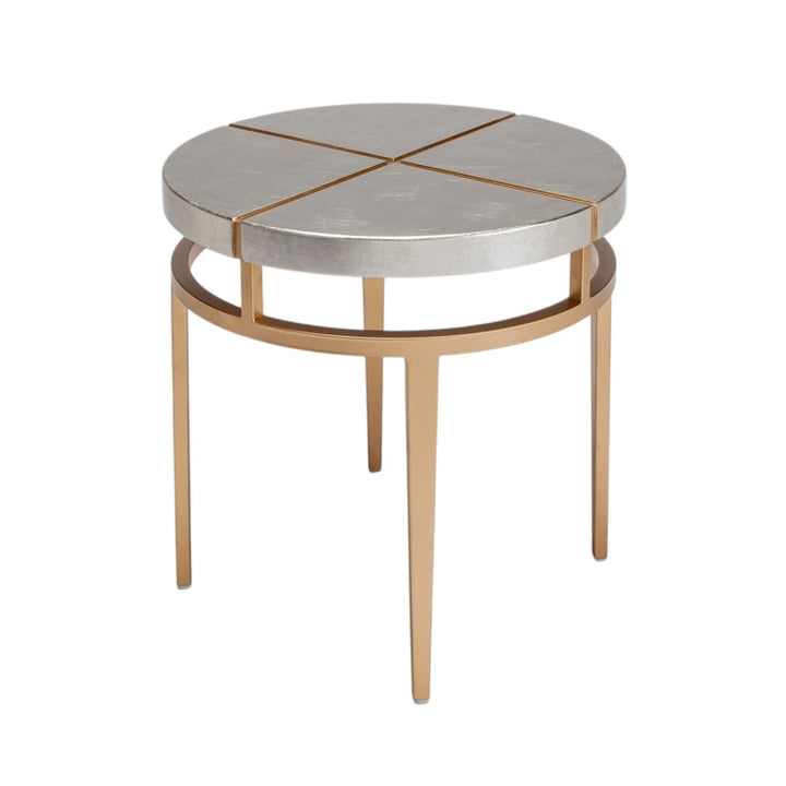 Silerver Leaf Gold End TAble
