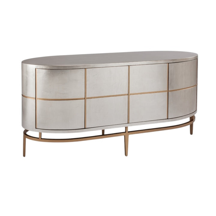 Silver Leaf Gold Console Table