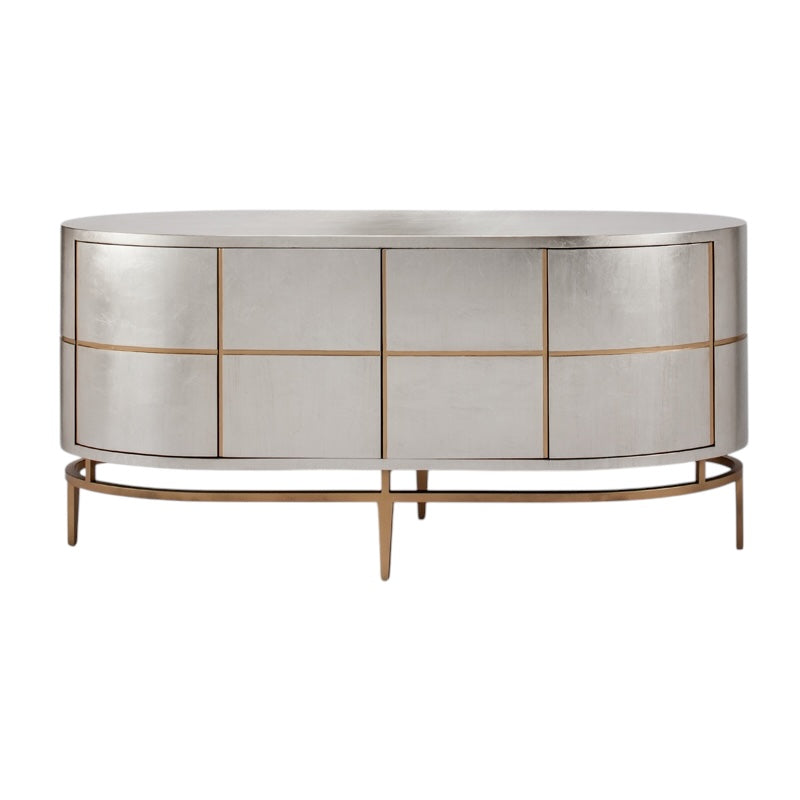 Silver Leaf Gold Console Table