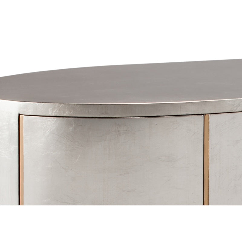 Silver Leaf Gold Console Table