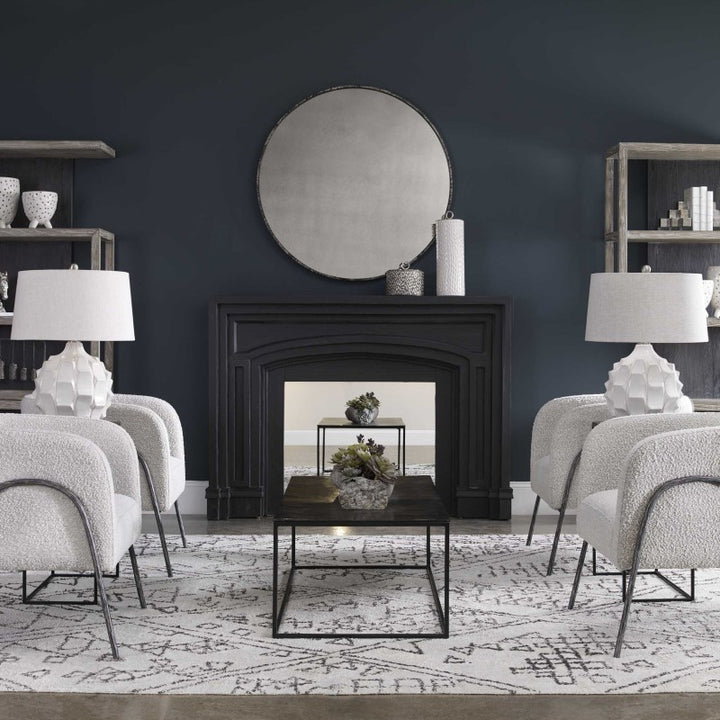 Guerina - Scalloped Lamp - White