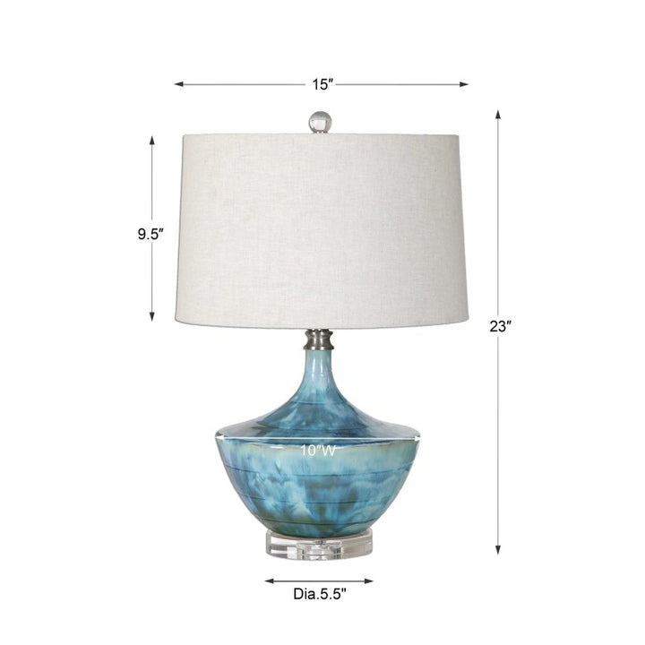 Chasida - Ceramic Lamp - Blue