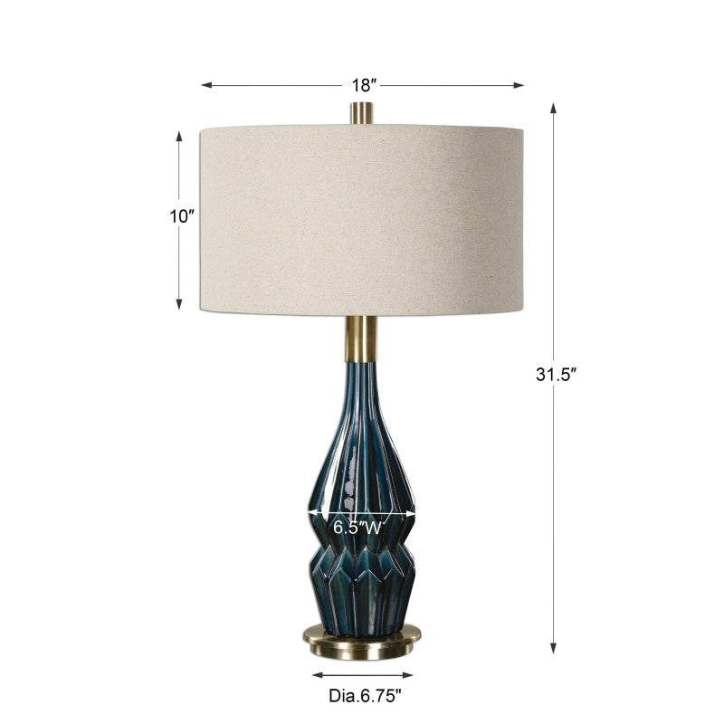 Prussian - Ceramic Lamp - Blue