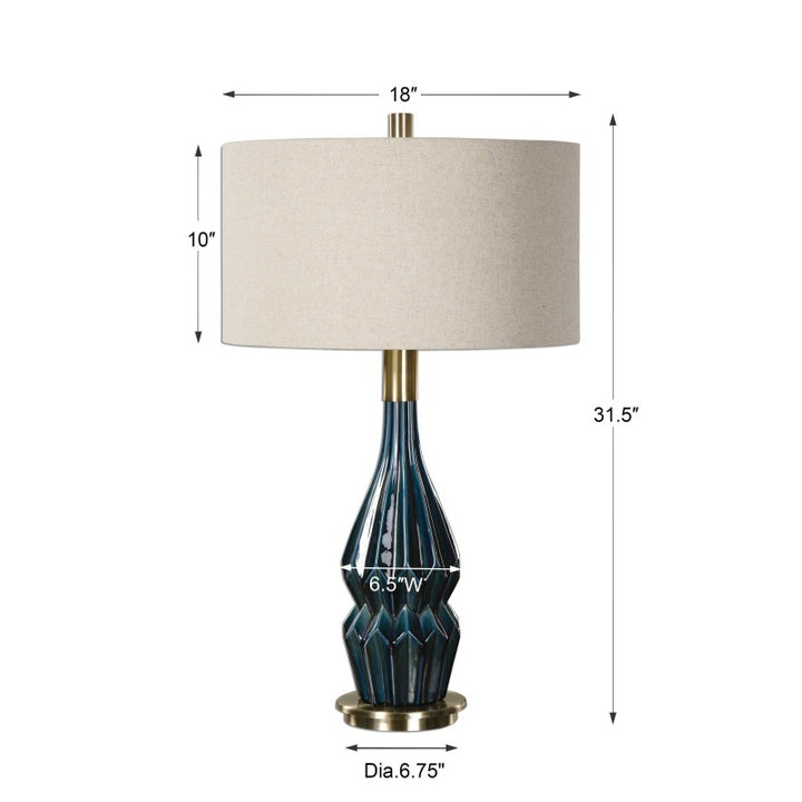 Prussian - Ceramic Lamp - Blue