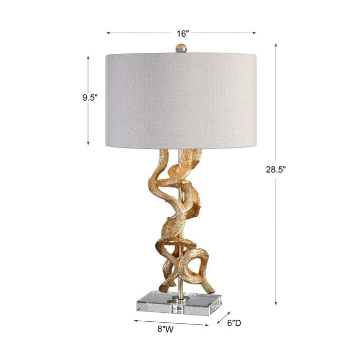 Twisted Vines - Table Lamp - Gold