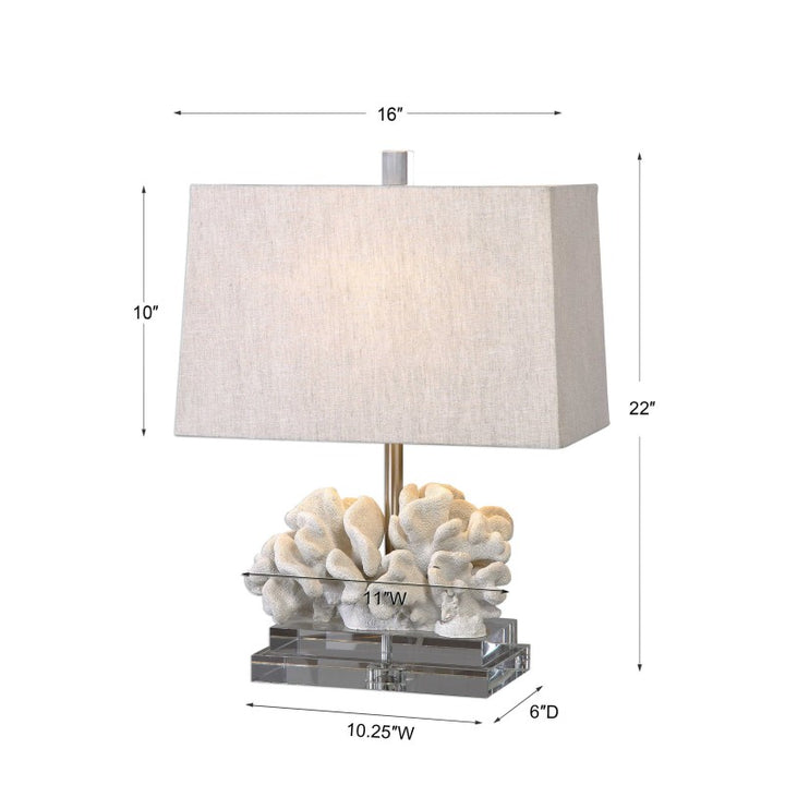 Coral - Sculpture Table Lamp - White