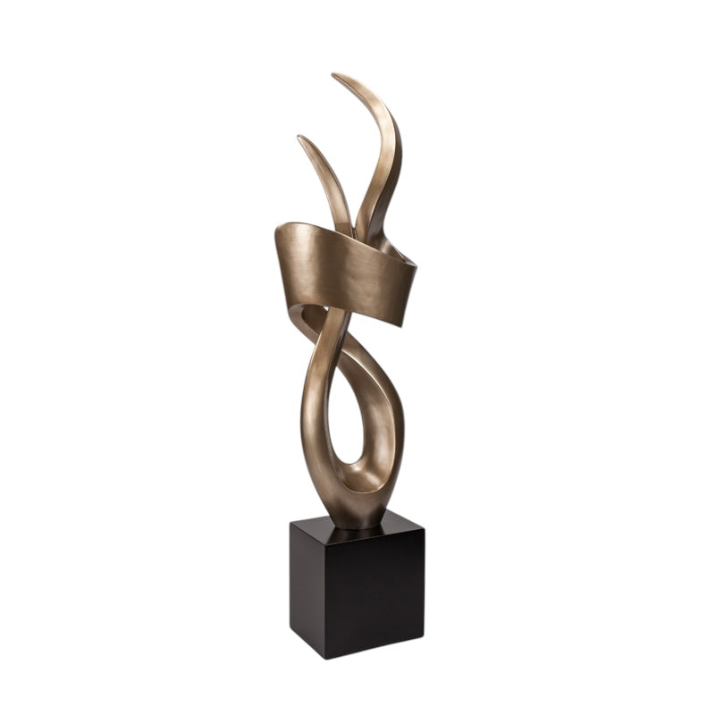 Heavy Abstract Champagne Sculpture