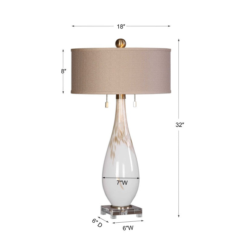 Cardoni - Glass Table Lamp - White