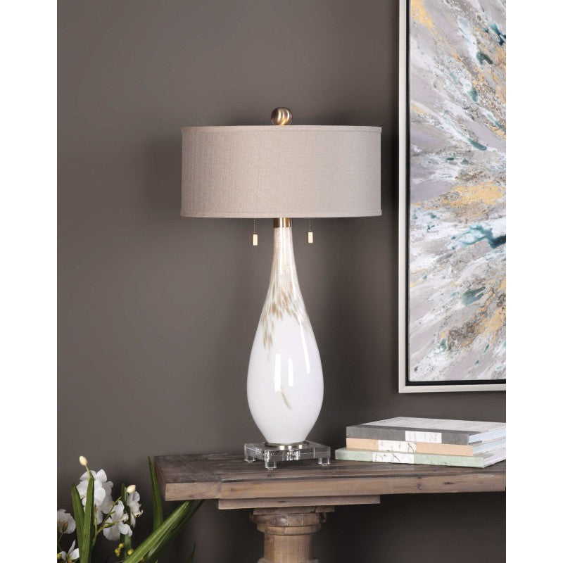 Cardoni - Glass Table Lamp - White