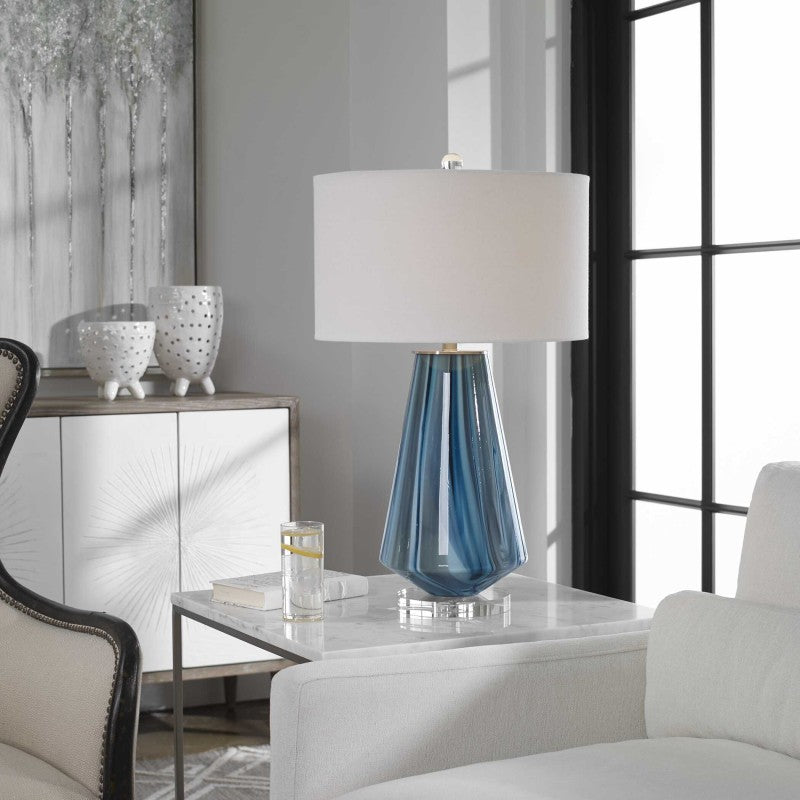 Pescara - Glass Lamp - Teal-Gray