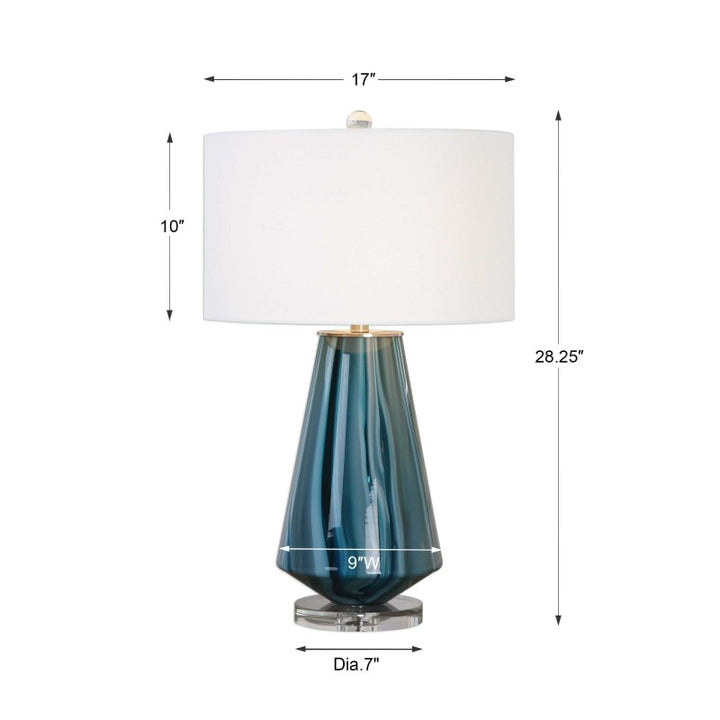 Pescara - Glass Lamp - Teal-Gray