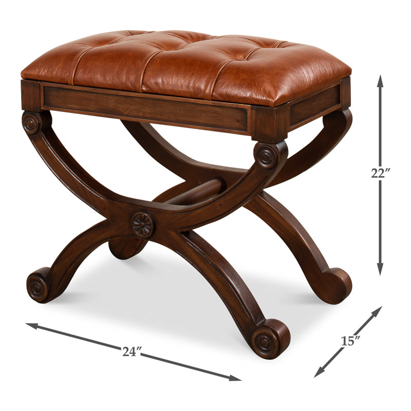 Empire Stool W/Leather