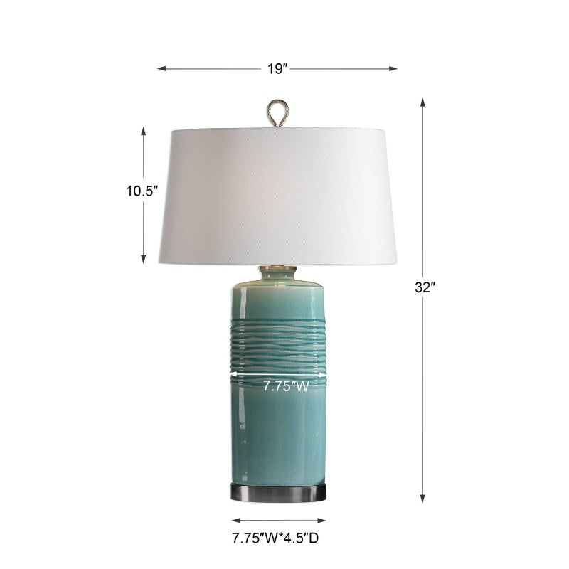 Rila - Table Lamp - Distressed Teal