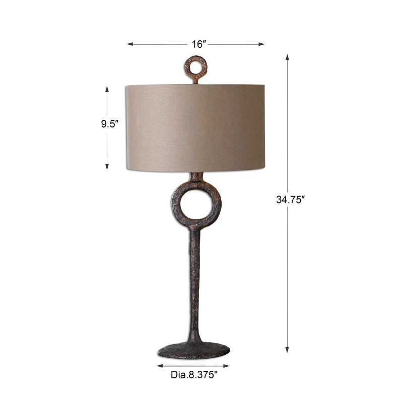 Ferro - Cast Iron Table Lamp - Dark Brown