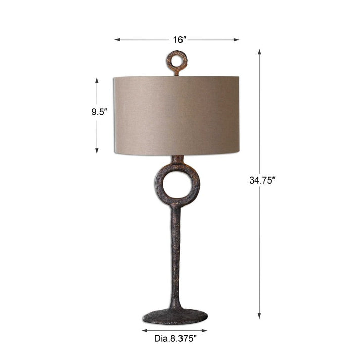 Ferro - Cast Iron Table Lamp - Dark Brown