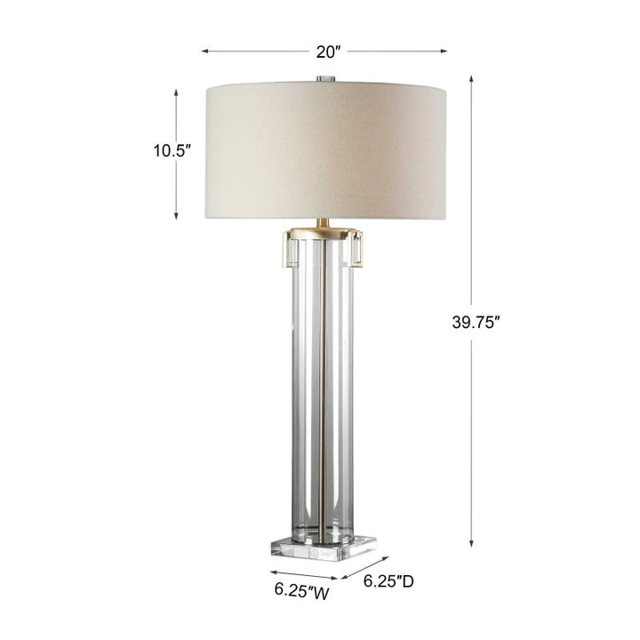Monette - Tall Cylinder Lamp - Pearl Silver