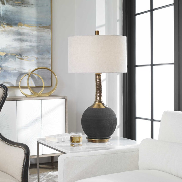 Arnav - Textured Lamp - Black