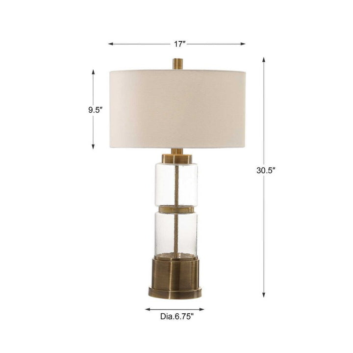 Vaiga - Glass Column Lamp - Gold