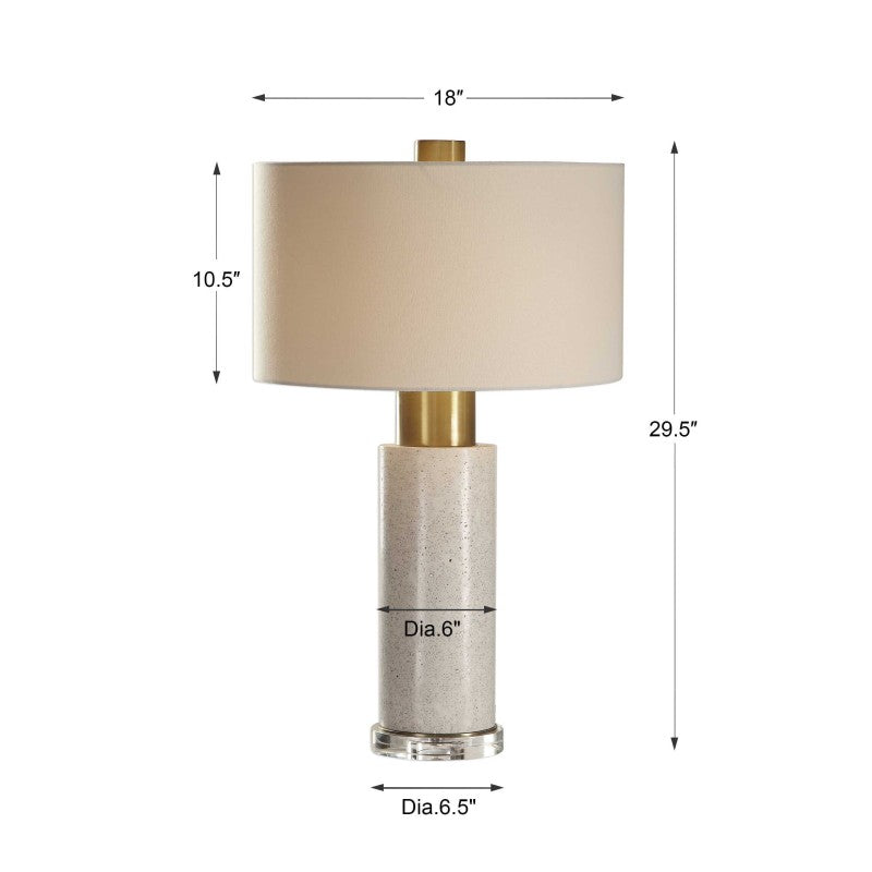 Vaeshon - Concrete Table Lamp - White