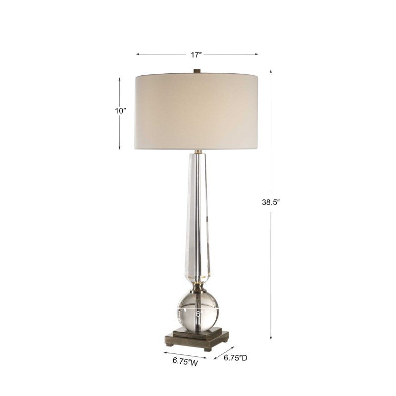 Crista - Crystal Lamp - Pearl Silver