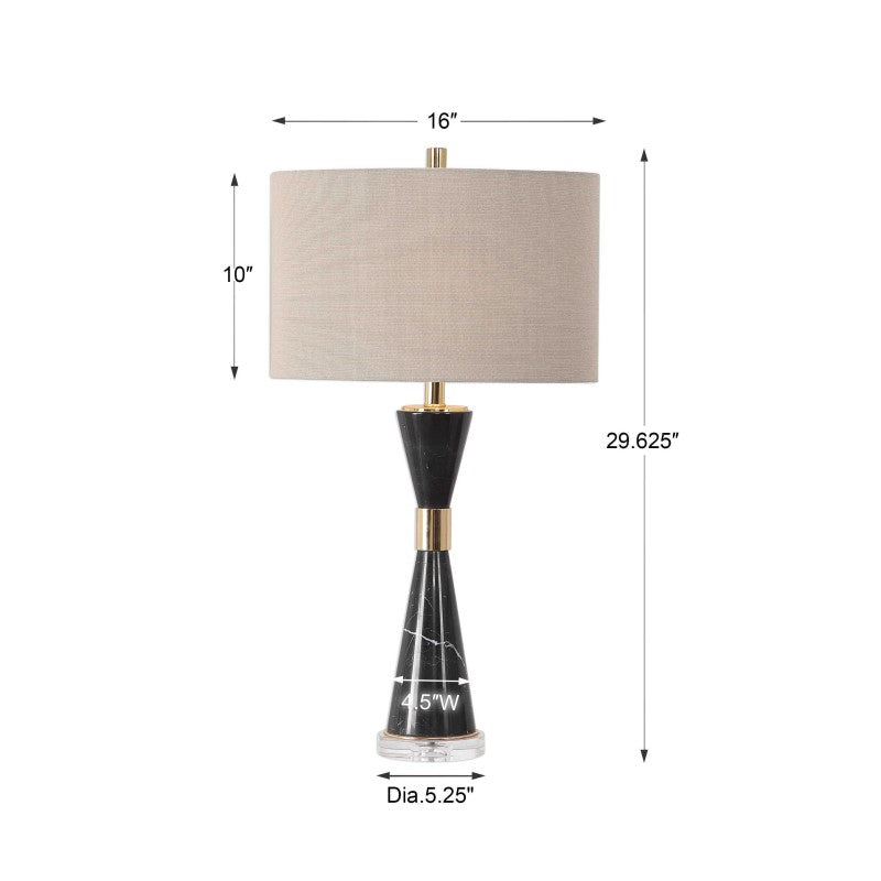 Alastair - Marble Table Lamp - Black