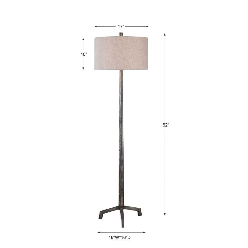 Ivor - Cast Iron Floor Lamp - Dark Gray