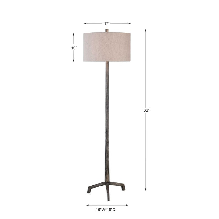 Ivor - Cast Iron Floor Lamp - Dark Gray