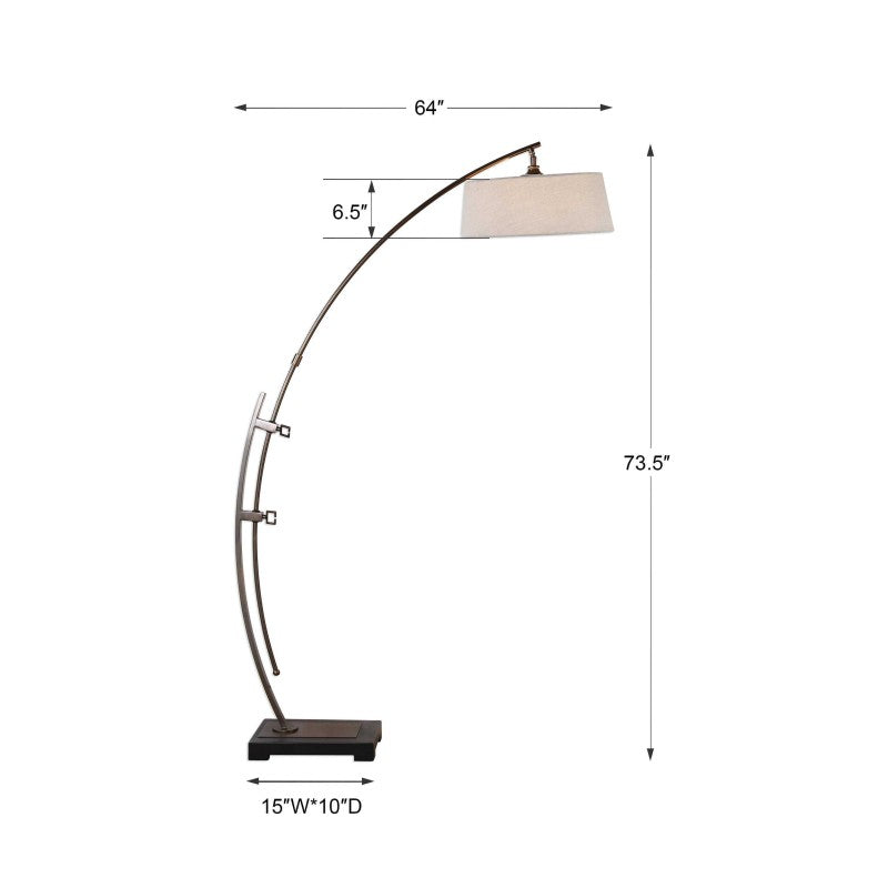 Calogero - Arc Floor Lamp - Bronze