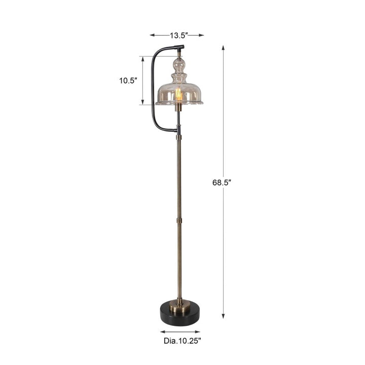 Elieser - Industrial Floor Lamp - Light Brown