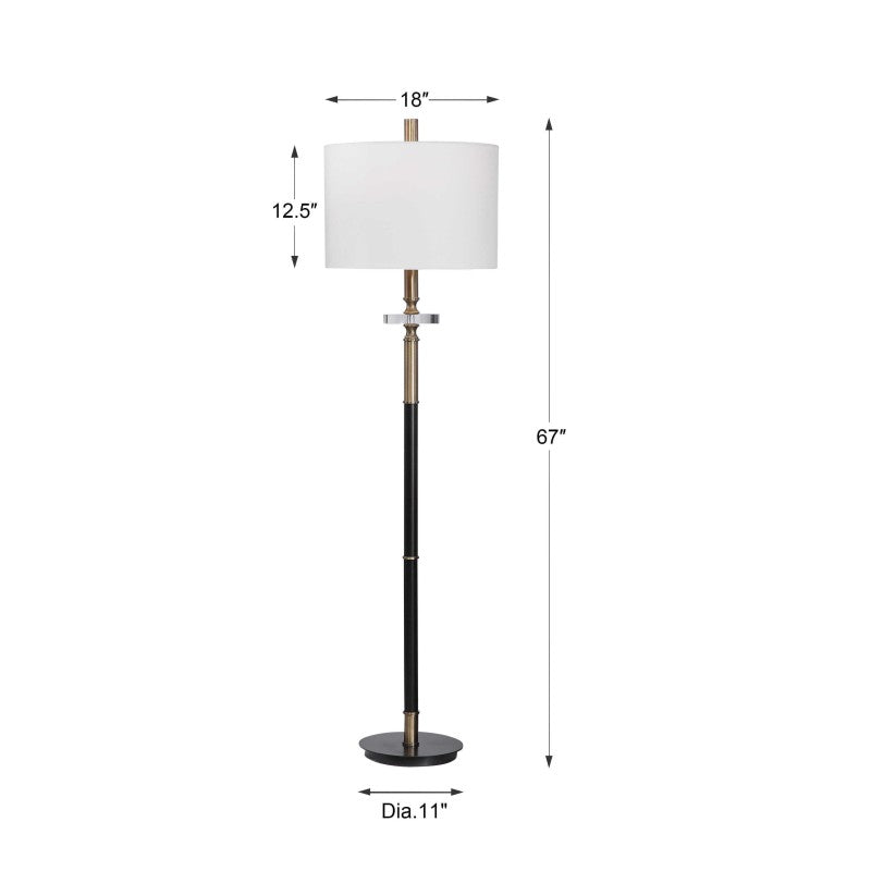Maud - Floor Lamp - Aged Black