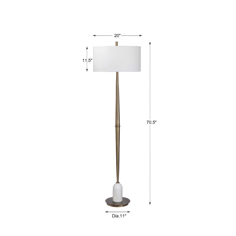 Minette - Mid-Century Floor Lamp - Gold