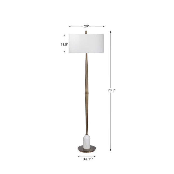 Minette - Mid-Century Floor Lamp - Gold