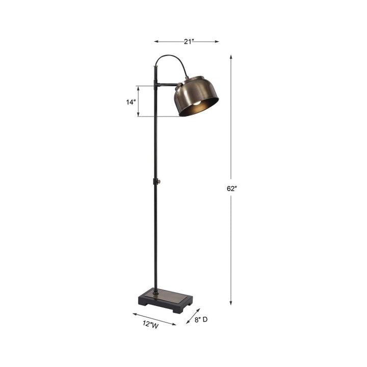 Bessemer - Industrial Floor Lamp - Light Brown