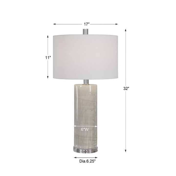 Zesiro - Modern Table Lamp - Pearl Silver