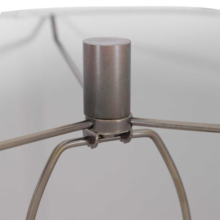 Khalio - Gun Metal Table Lamp - Dark Brown