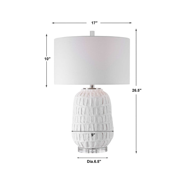 Caelina - Textured Table Lamp - White