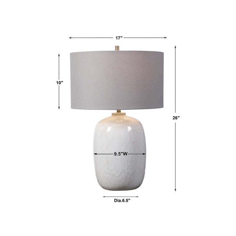 Winterscape - Glaze Table Lamp - White