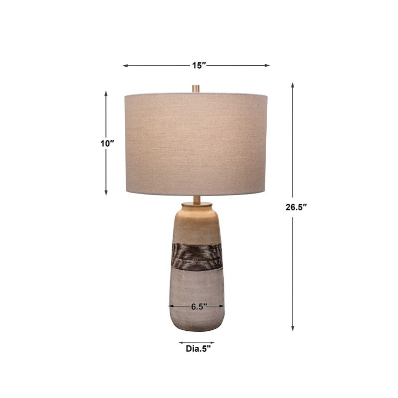 Comanche - Crackle Table Lamp - White