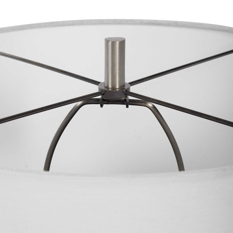 Dakota - Crackle Table Lamp - White