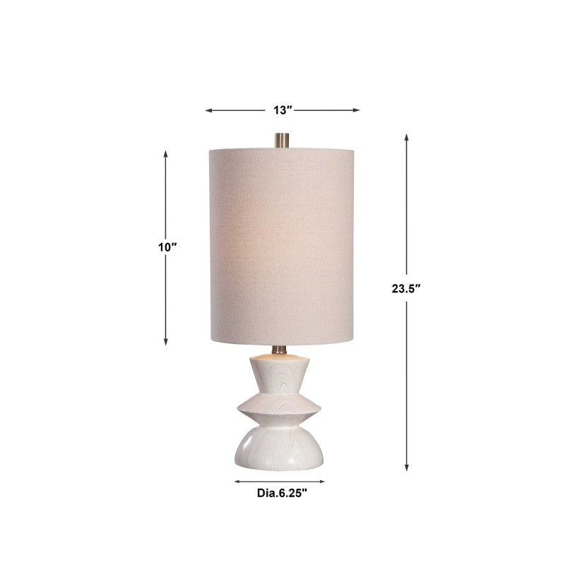 Stevens - Bleached Wood Buffet Lamp - White