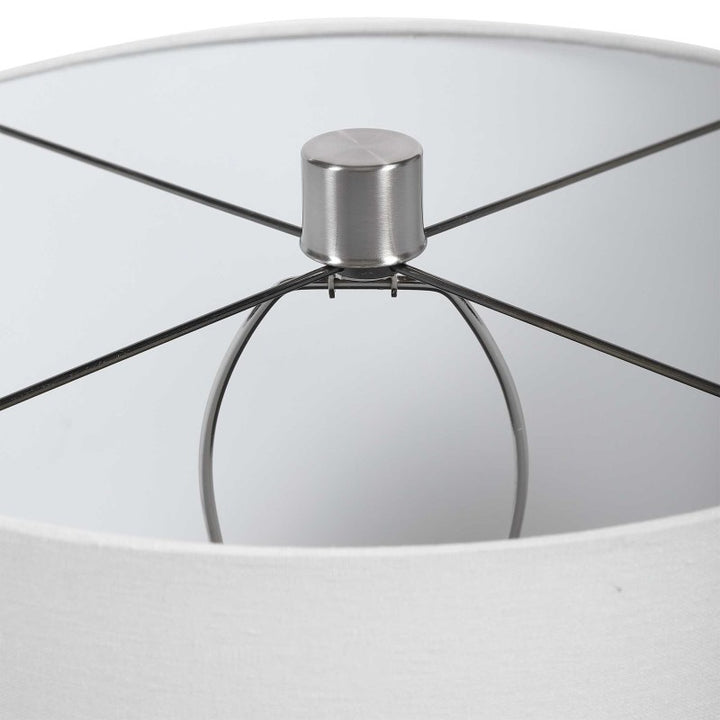 Azariah - Crackle Table Lamp - White