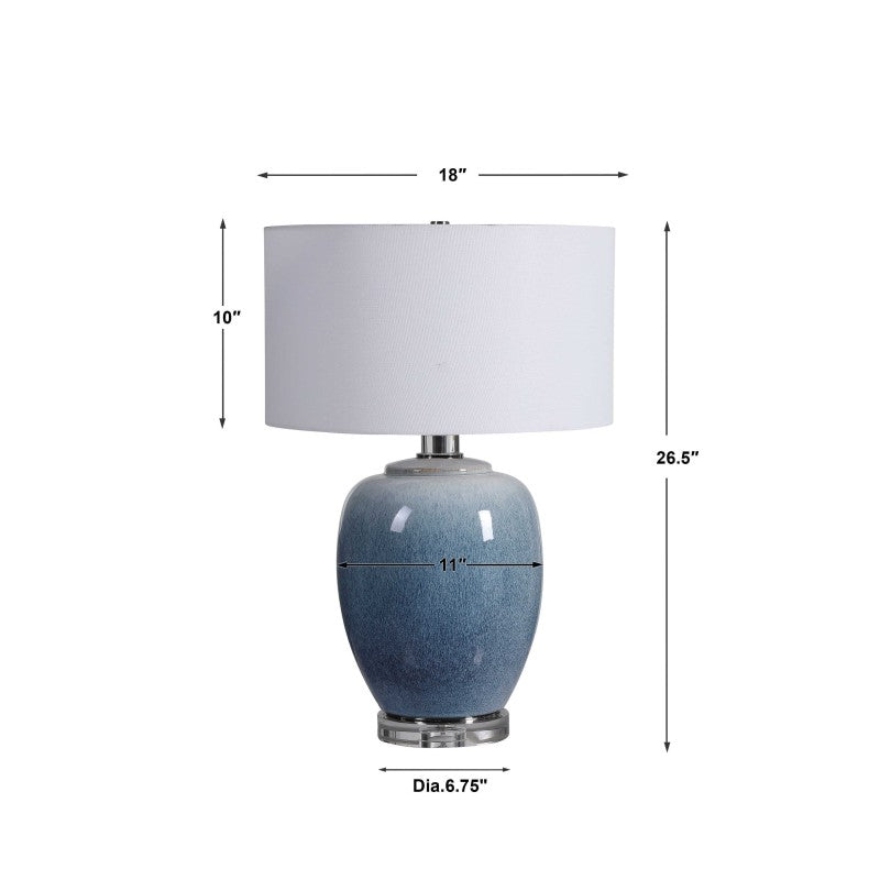 Blue Waters - Ceramic Table Lamp - Blue
